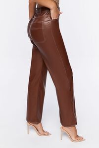 CHOCOLATE Faux Leather Ankle Pants, image 3