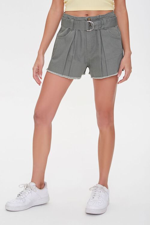 OLIVE Pleated High-Rise Shorts, image 2