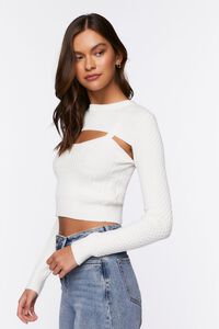 VANILLA Cable-Knit Combo Top, image 2