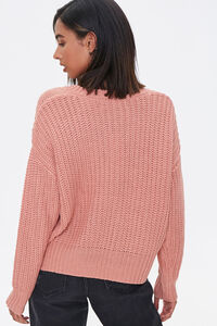 MAUVE Lace-Up Cable Knit Sweater, image 3