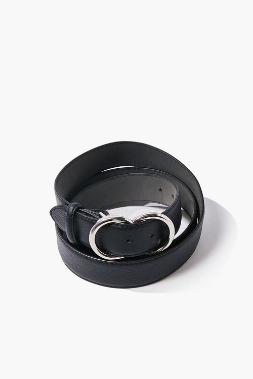 BLACK/SILVER Plus Size Dual-Buckle Belt, image 3