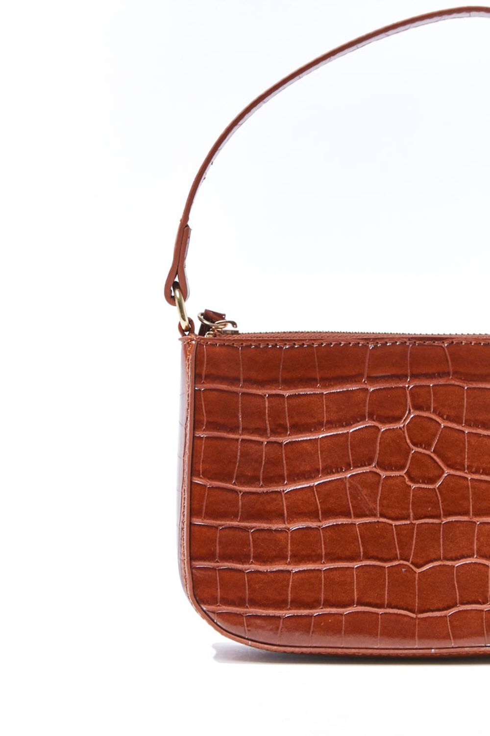 TAN Faux Croc Leather Handbag, image 2