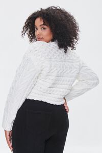 CREAM Plus Size Cable Knit Sweater, image 3
