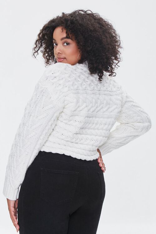 CREAM Plus Size Cable Knit Sweater, image 3
