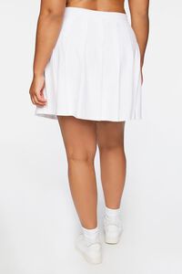 WHITE Plus Size Mini Tennis Skirt, image 4