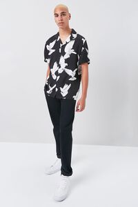 BLACK/WHITE Classic Fit Dove Print Shirt, image 4
