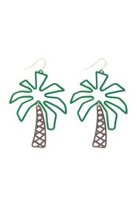 Palm Tree Drop Earrings, image 2