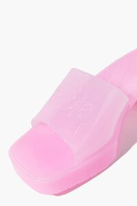 PINK Barbie™ Glitter Jelly Block Heels, image 5