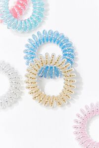 Glittered Spiral Hair Tie Set, image 2