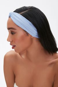 BLUE Crinkled Twisted Headwrap, image 2