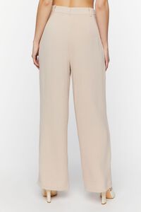 TAUPE Textured High-Rise Trousers, image 4