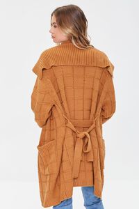 CAMEL Grid Belted Cardigan Sweater, image 3
