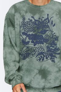 OLIVE/MULTI Graphic Tie-Dye Fleece Pullover, image 5