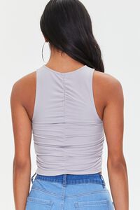 SILVER Ruched Crop Top, image 3