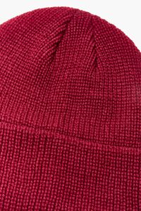 RED Kids Ribbed Knit Beanie (Girls + Boys), image 2