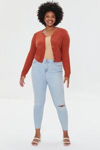 AUBURN Plus Size Cropped Cardigan Sweater, image 4