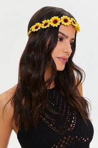 YELLOW Floral Headwrap, image 1
