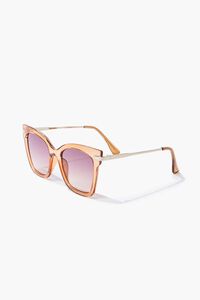 GOLD Semi-Transparent Ombre Square Sunglasses, image 1