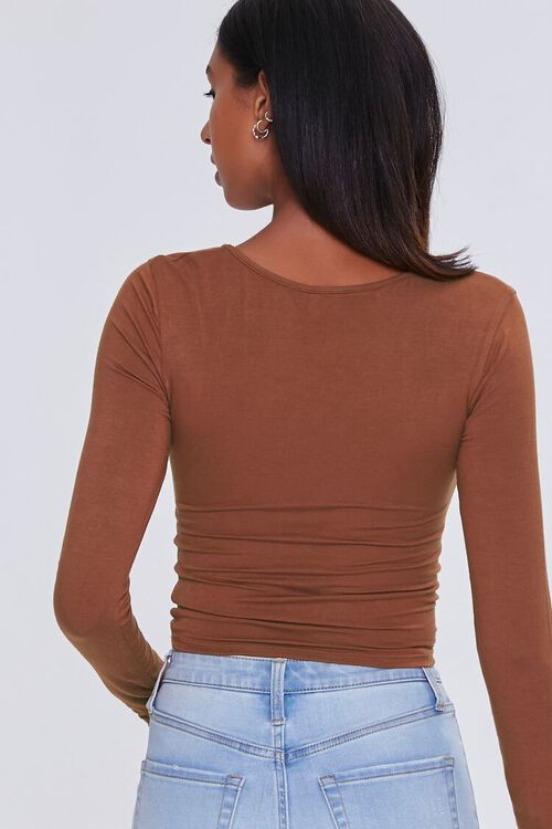 RUST Ruched Drawstring Crop Top, image 3