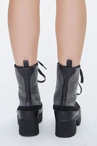 Faux Suede Rhinestone Ankle Boots, image 3