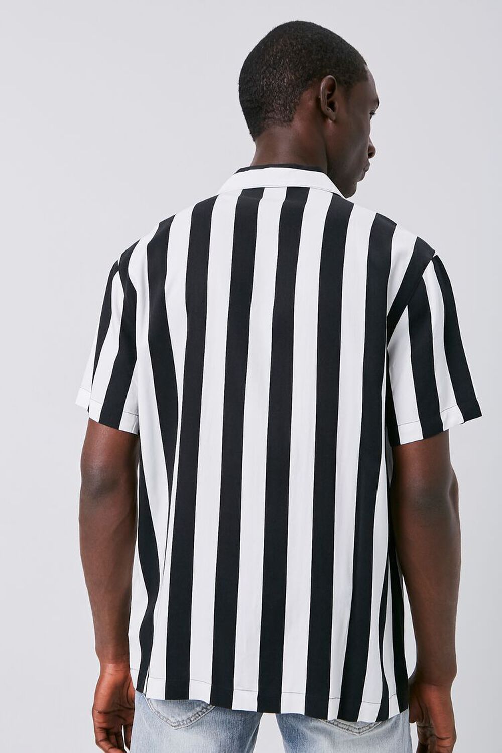 BLACK/WHITE Classic Fit Bold Striped Shirt, image 3