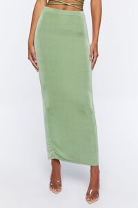 GREEN Slinky Halter Top & Maxi Skirt Set, image 5