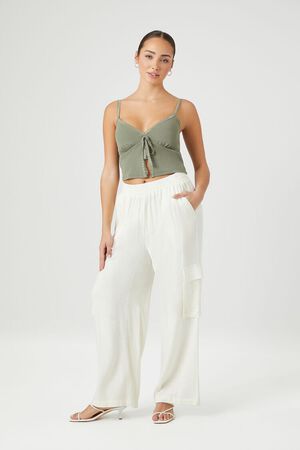 Forever 21 Womens Mid Rise Straight Cargo Pant-Juniors