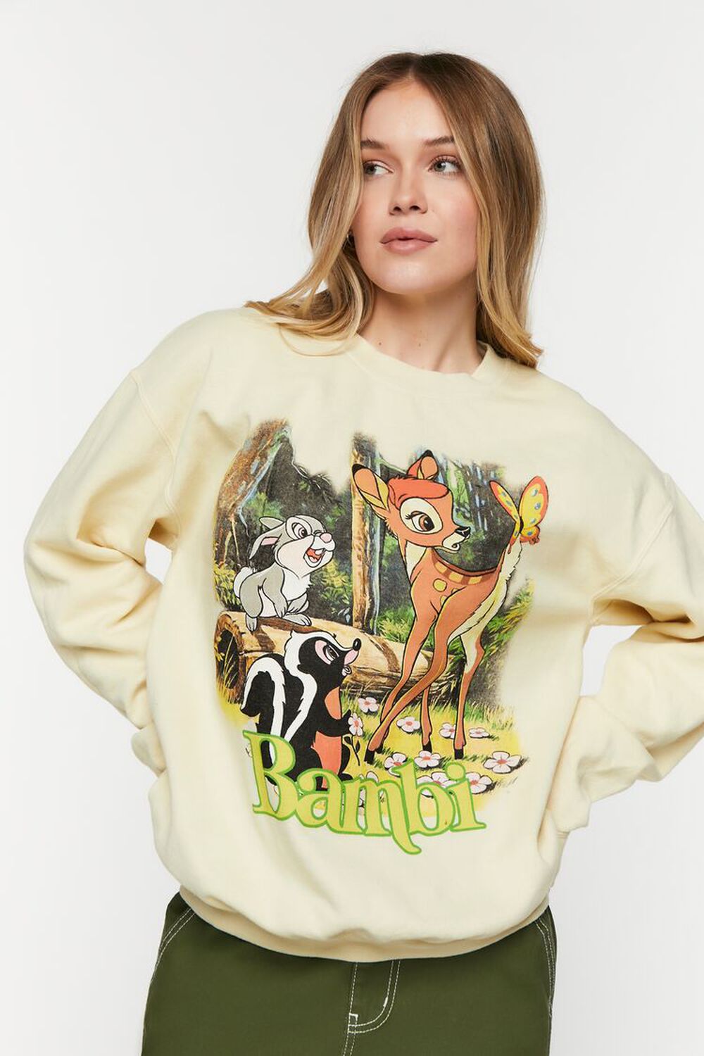 CREAM/MULTI Bambi Graphic Pullover, image 1