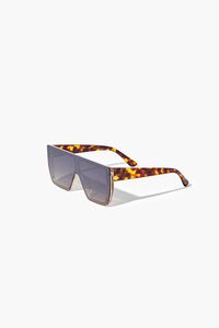 BROWN/MULTI Flat-Lens Square Sunglasses, image 2