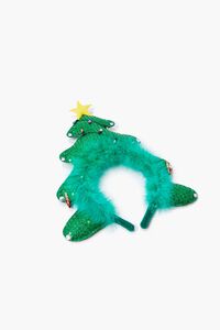 GREEN/MULTI Sequin Christmas Tree Headband, image 3