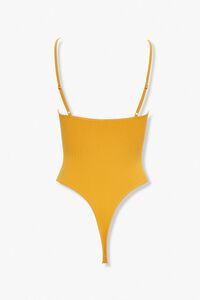 YELLOW Ribbed Seamless Thong Bodysuit, image 2