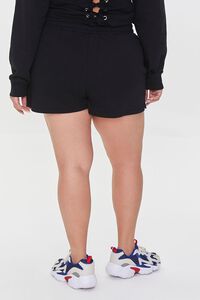 BLACK Plus Size Lace-Up Shorts, image 4