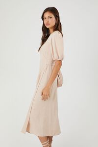 SANDSHELL Linen-Blend Wrap Midi Dress, image 2