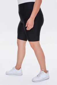 BLACK Plus Size High-Rise Biker Shorts, image 3