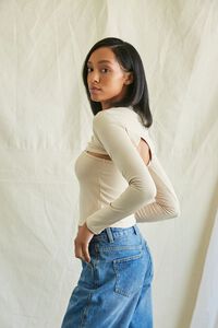 SAND Super Cropped Rib-Knit Top, image 2
