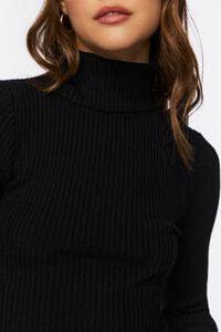 BLACK Ribbed Turtleneck Sweater, image 5