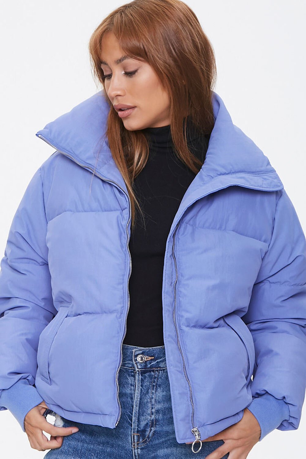 PERIWINKLE Pull-Ring Puffer Jacket, image 1