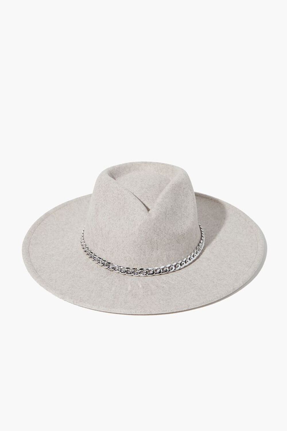 OATMEAL/SILVER Chain-Trim Sun Hat, image 1