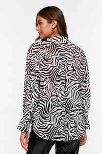 BLACK/MULTI Zebra Print Long-Sleeve Shirt, image 3