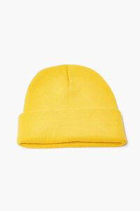 YELLOW/BLACK Men Sun Shines Embroidered Graphic Beanie, image 2