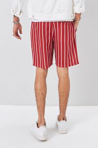 RED/WHITE Pinstriped Drawstring Shorts, image 4