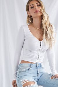 Ribbed Ruched Top, image 1