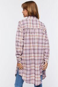 PINK/MULTI Plaid Flannel Longline Shirt, image 4