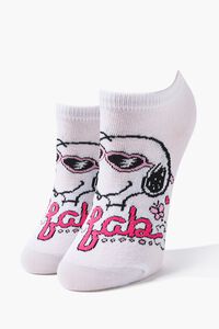 WHITE/MULTI Girls Snoopy Graphic Ankle Socks (Kids), image 2