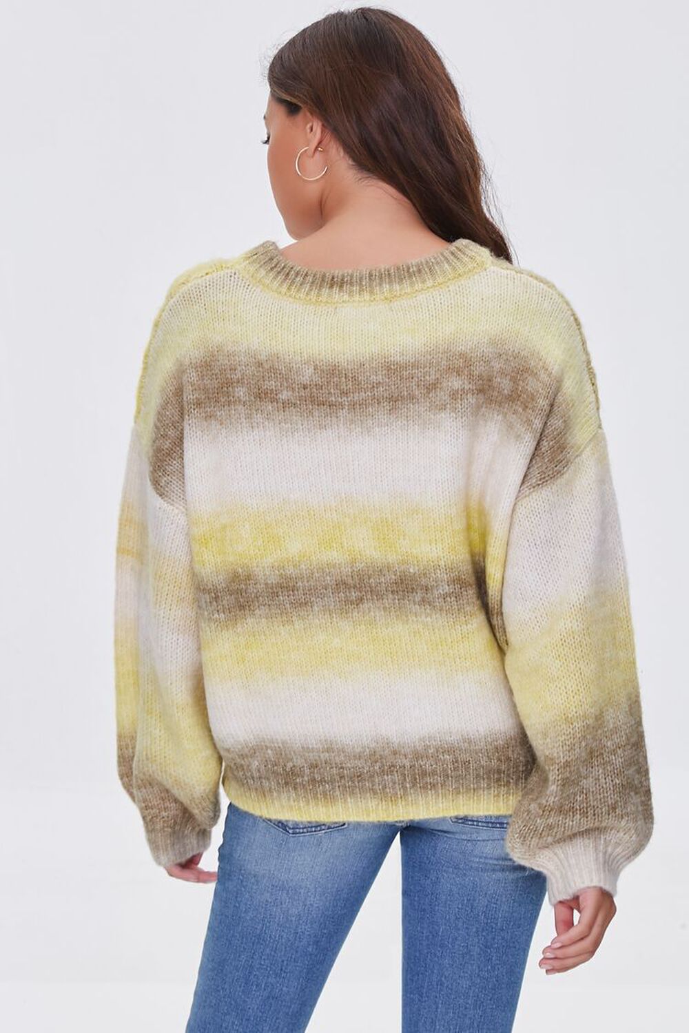 GREEN/MULTI Colorblock Cable Knit Sweater, image 3