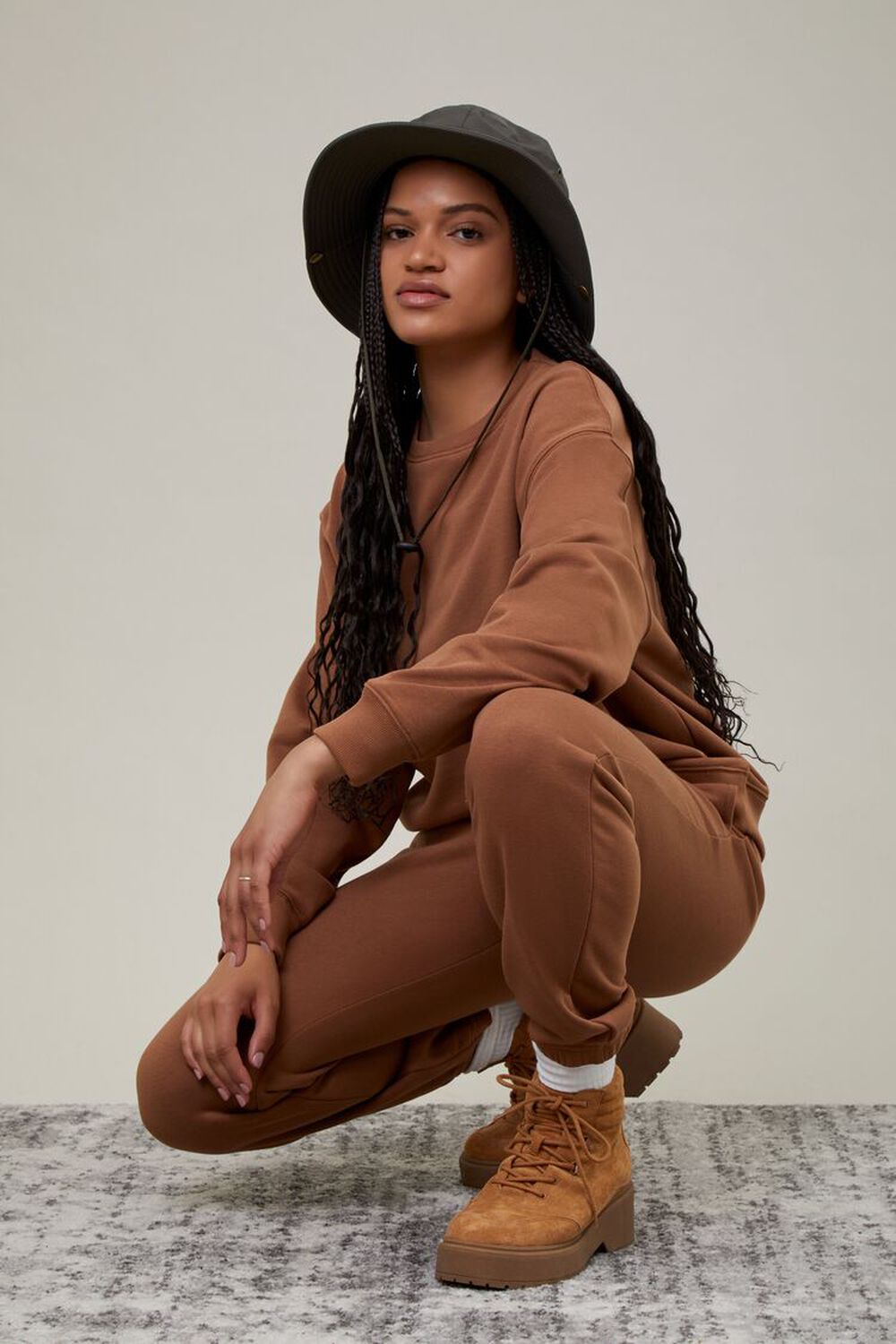 MOCHA French Terry Crew Pullover, image 1