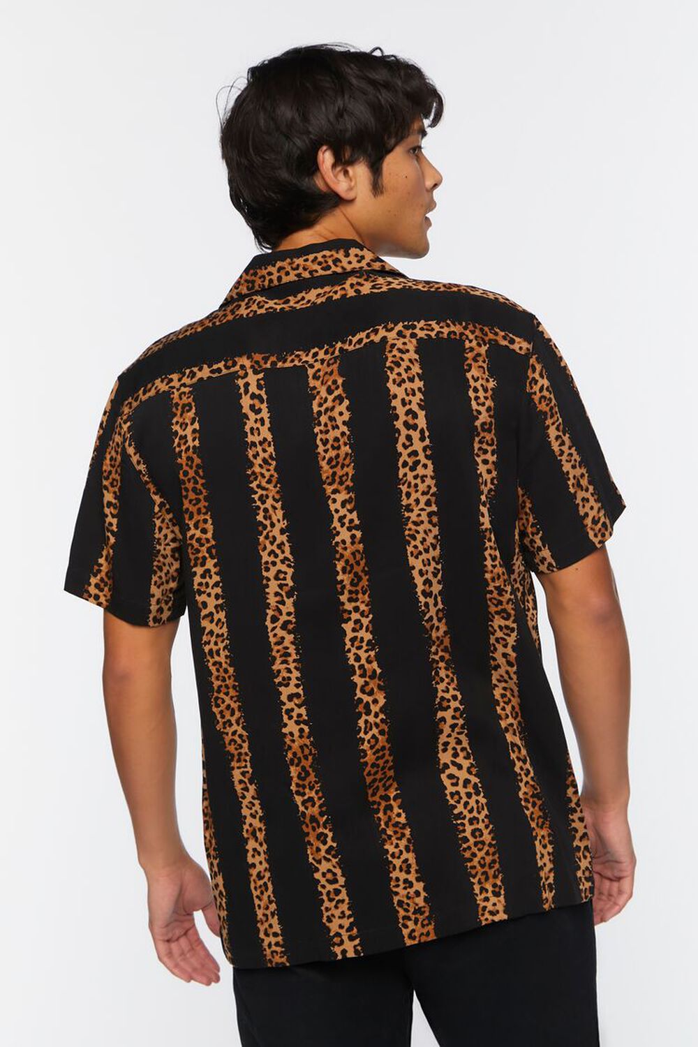 BLACK/MULTI Leopard Striped Shirt, image 3