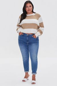 Plus Size Striped Cropped Sweater, image 4