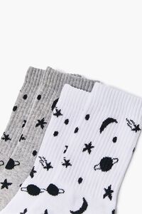 Outer Space Print Crew Socks, image 2