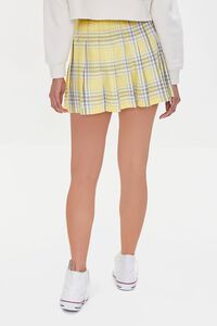 YELLOW/MULTI Pleated Plaid Mini Skirt, image 4